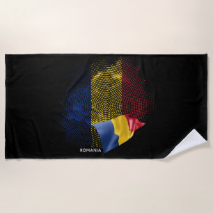 Roemeense vlag strandlaken