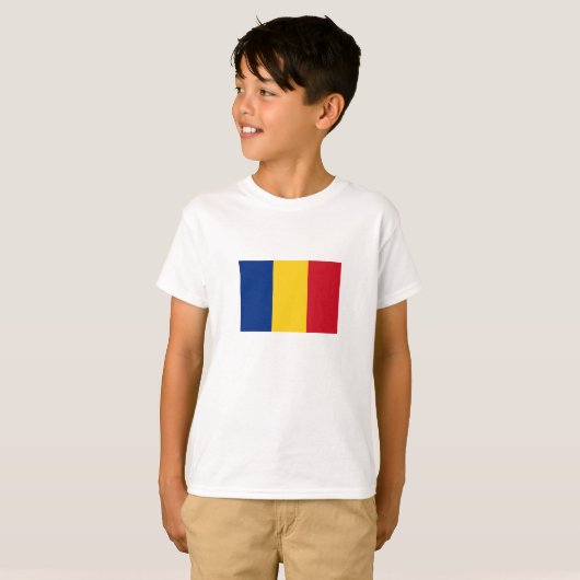 Roemeense vlag t-shirt (Voorkant volledig)