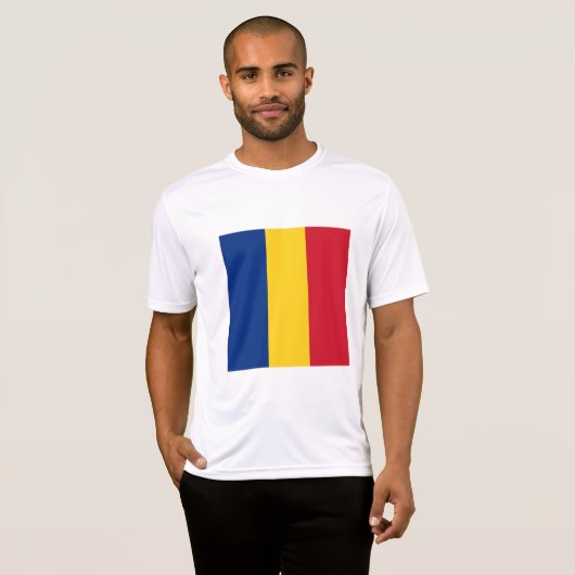 Roemeense vlag t-shirt (Voorkant volledig)