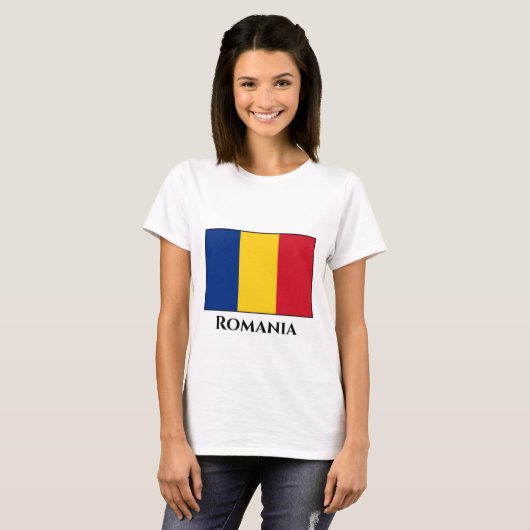 Roemeense vlag t-shirt (Voorkant volledig)