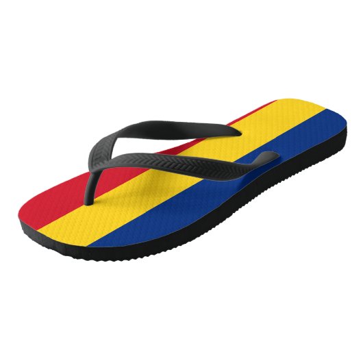 Roemeense vlag teenslippers (Schuin)