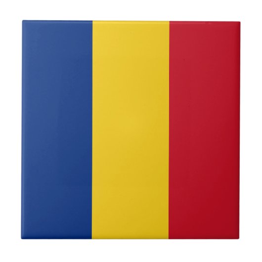 Roemeense vlag tegeltje (Voorkant)