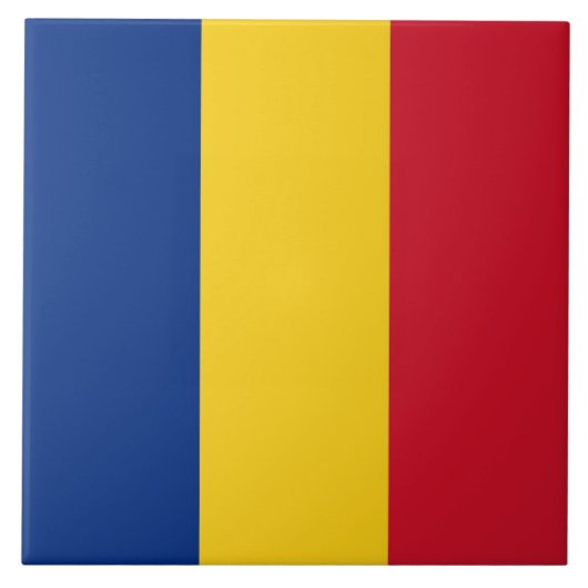 Roemeense vlag Tile Tegeltje (Voorkant)