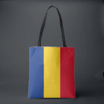 Roemeense vlag tote bag<br><div class="desc">De Roemeense vlag is een verticale drieband. De gebruikte kleuren in de vlag zijn blauw, rood, geel. Het aandeel van de Roemeense vlag is 2:3. De vlag van Roemenië is in 1989 aangenomen. Het eerste gebruik van het huidige vlagontwerp was in 1867. De laatste wijziging van het huidige Roemeense vlaggenontwerp...</div>