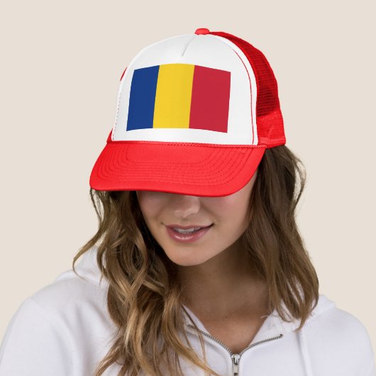 Roemeense vlag trucker pet (In situ)