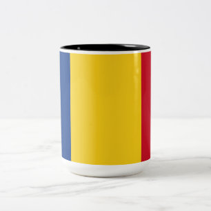 Roemeense vlag tweekleurige koffiemok