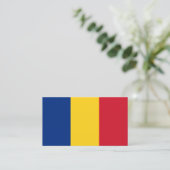 Roemeense vlag visitekaartje (Staand voorkant)
