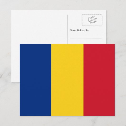 Roemeense vlag, vlag van Roemenië Briefkaart (Voorkant / Achterkant)
