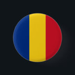Roemeense vlag, vlag van Roemenië Ronde Button 3,2 Cm<br><div class="desc">Roemeense vlag,  vlag van Roemenië knop / badge van World Flags United.</div>