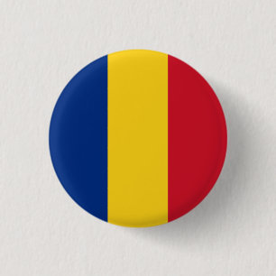 Roemeense vlag, vlag van Roemenië Ronde Button 3,2 Cm