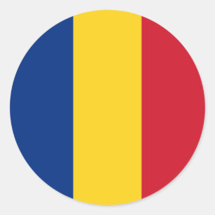Roemeense vlag, vlag van Roemenië Ronde Sticker