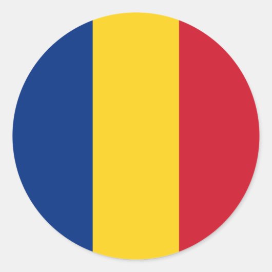 Roemeense vlag, vlag van Roemenië Ronde Sticker (Voorkant)