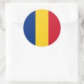Roemeense vlag, vlag van Roemenië Ronde Sticker (Tas)