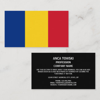 Roemeense vlag, vlag van Roemenië Visitekaartje