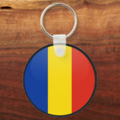 Roemeense vlag - vlaggencirkel sleutelhanger (Voorkant)