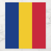 Roemeense vlag wijn etiket (Enkel label)