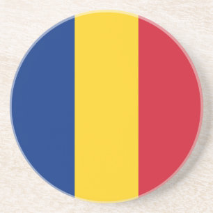 Roemeense vlag zandsteen onderzetter