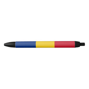 Roemeense vlag zwarte inkt pen