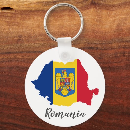 Roemeense vlaggenkaart sleutelhanger (Achterkant)