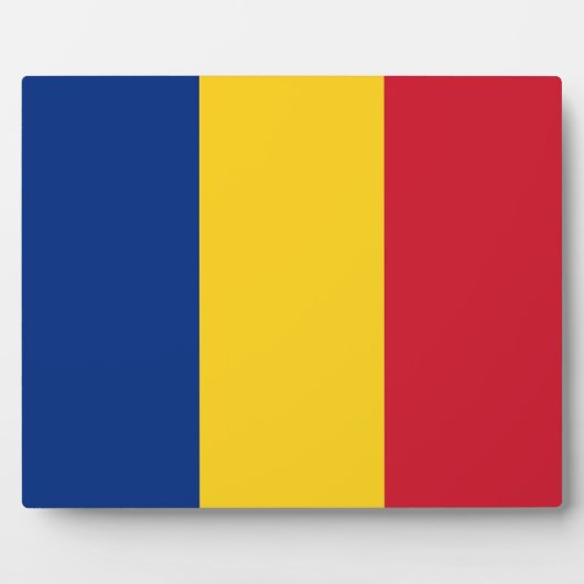 Roemeense vlaggenPlaque Fotoplaat (Voorkant)