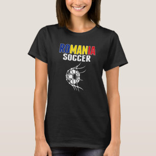 Roemeense Voetbal Bal In Net Roemeense Voetbal Aa T-shirt