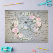 roemeense vogel op een tak tissuepapier (Craft)