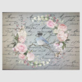 roemeense vogel op een tak tissuepapier (Voorkant)