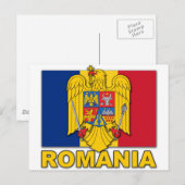 Roemeense wapenschild briefkaart (Voorkant / Achterkant)