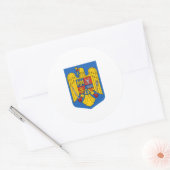 Roemeense wapenschild ronde sticker (Envelop)