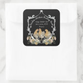 roemeense waterverf boerenbedrijf vierkante sticker (Tas)