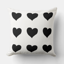roemeense zwarte harten kussen