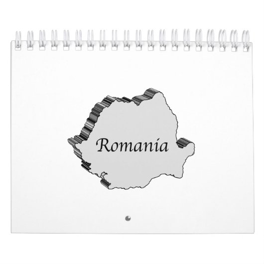 Roemenië 3D-kaart Kalender (Hoes)