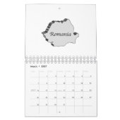Roemenië 3D-kaart Kalender (Mar 2027)