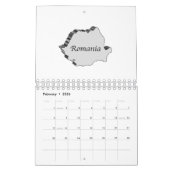 Roemenië 3D-kaart Kalender (Feb 2026)