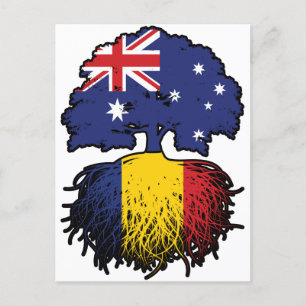 Roemenië - Australische Australië - boomstammen Briefkaart