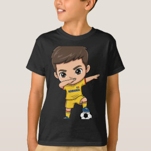 Roemenië Dab Kid Doel Cartoon Roemeense Vlag Voor  T-shirt