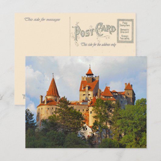 Roemenië, Dracula's kasteel, Bran, Transsylvanië, Briefkaart (Voorkant / Achterkant)