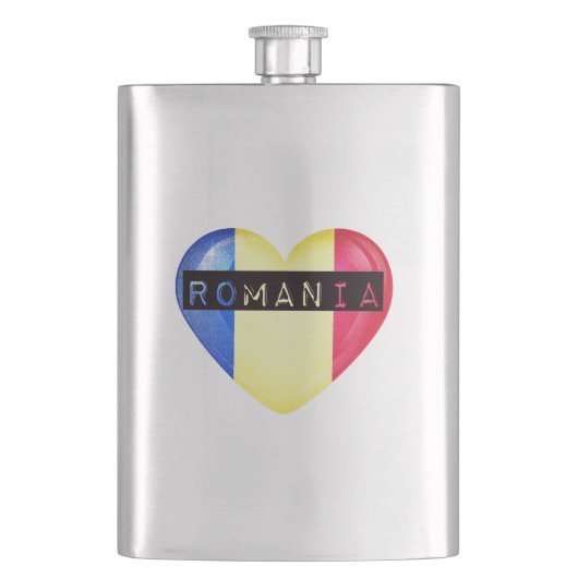 Roemenië Flag Heart Flacon (Voorkant)