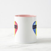 Roemenië Flag Heart Mok (Midden)
