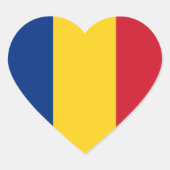Roemenië Flag Heart Sticker (Voorkant)