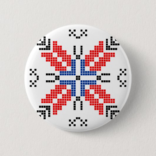 roemenië folk motief traditioneel symbool etnisch ronde button 5,7 cm (Voorkant)