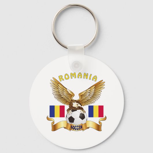 Roemenië Football Design Sleutelhanger (Voorkant)