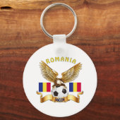 Roemenië Football Design Sleutelhanger (Voorkant)