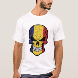 Roemenië glimlach schedelvlag t-shirt