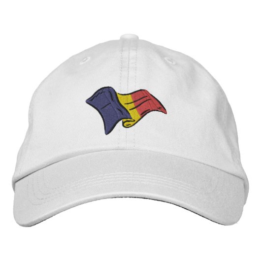 Roemenië golvende vlag pet (Voorkant)