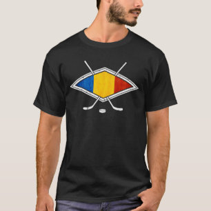 Roemenië ijshockey T-shirt met achterafdruk