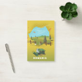 Roemenië Kaart Geïllustreerde print poster. Post-it® Notes (Kantoor)