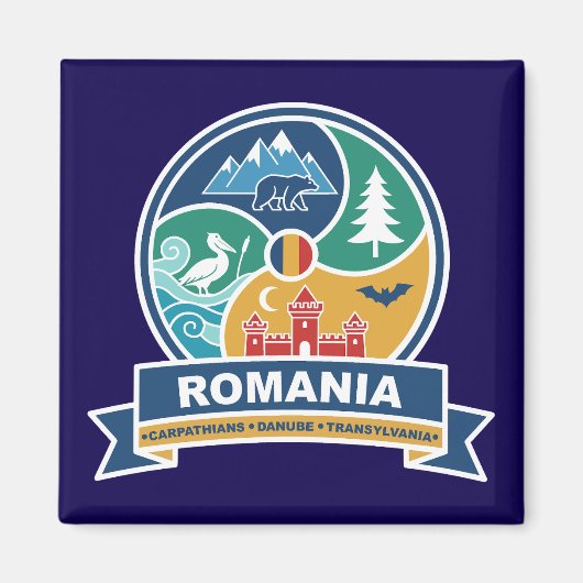 Roemenië Karpaten Donau Transsylvanië Magneet (Voorkant)