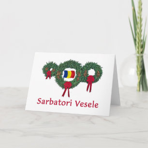 Roemenië Kerstmis 2 Feestdagen Kaart