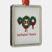 Roemenië Kerstmis 2 Metalen Ornament (Rechts)